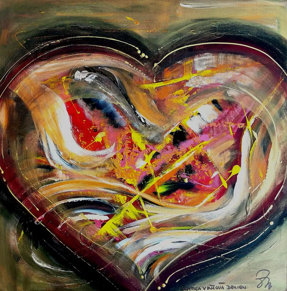 104. obraz  “SRDIEČKO”
70x70cm