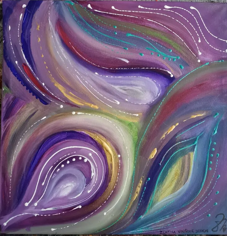 122. obraz  “TANEC DUŠÍ”
50x50cm