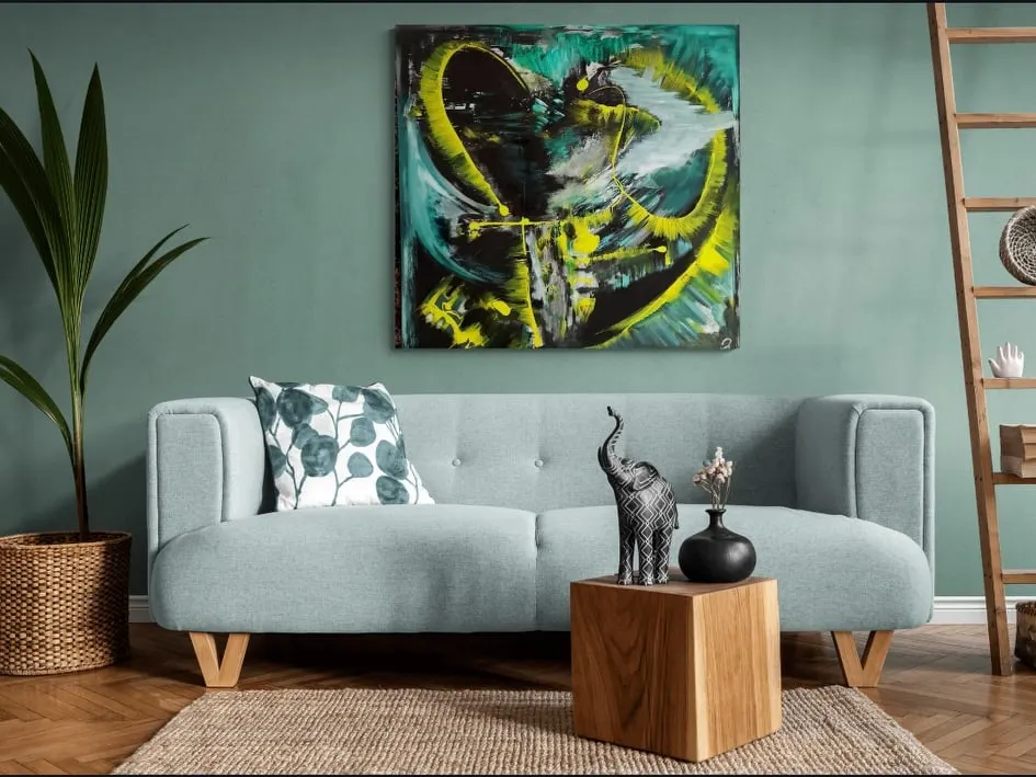 94. obraz  “ NAŠE ŽIVOTY”  100x100cm