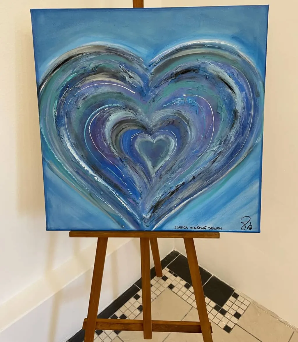 138. obraz “MODRÉ SRDCE”
70x70cm
