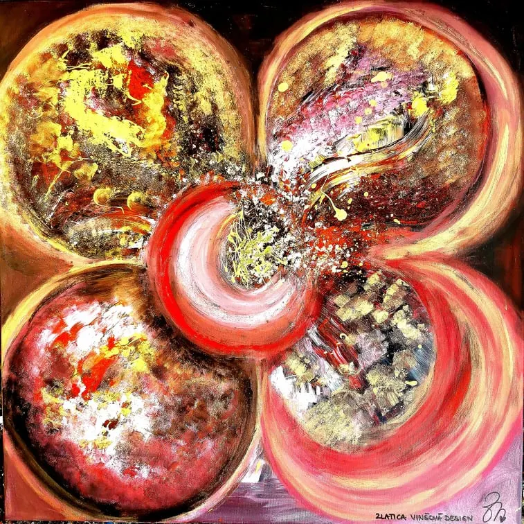 128. obraz  “KVET ŠŤASIA”
100x100cm