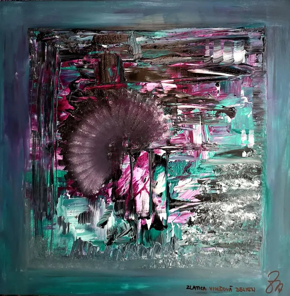95. obraz  “ SKLAMANIE”
70x70cm